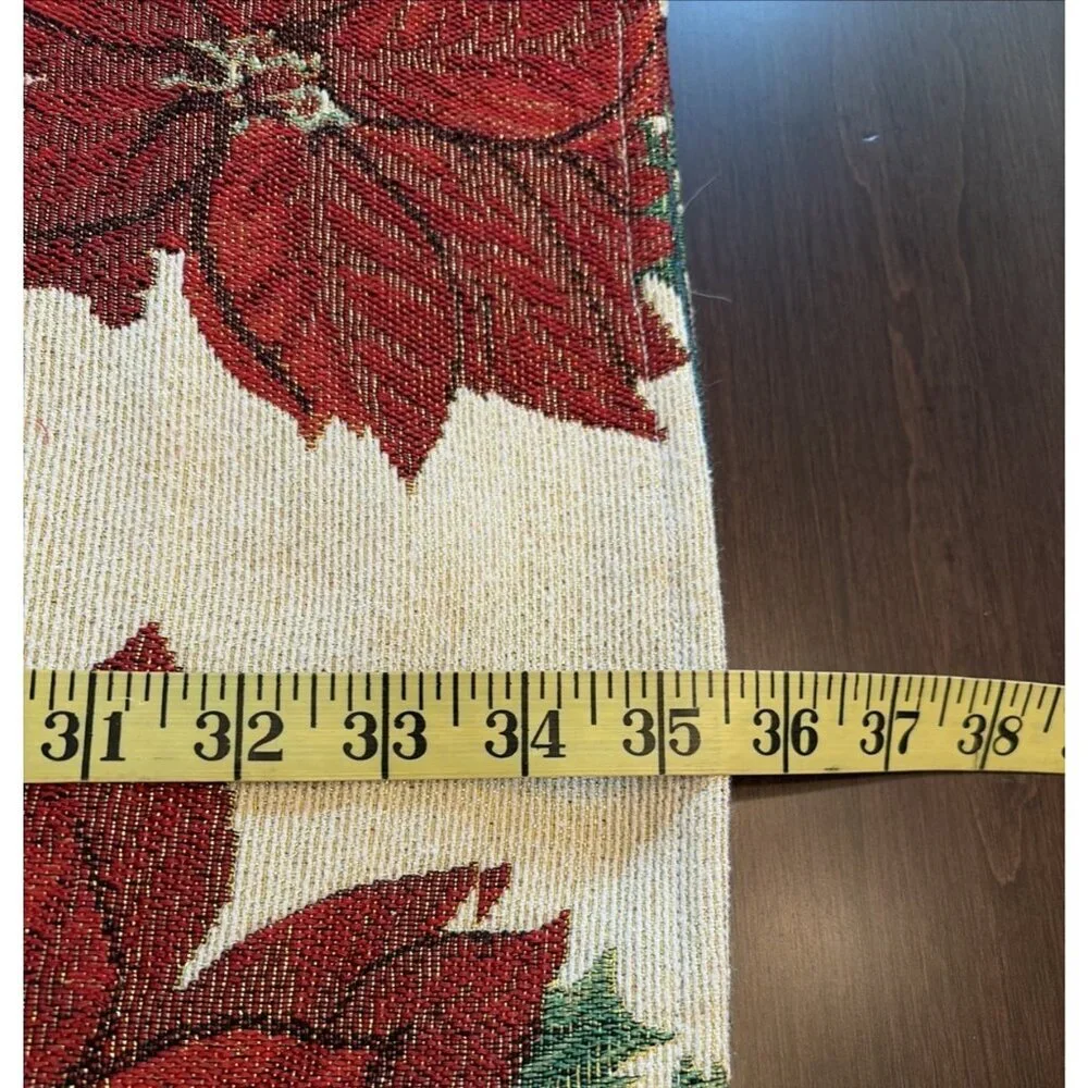 Christmas Poinsettia Table Runner 70x13